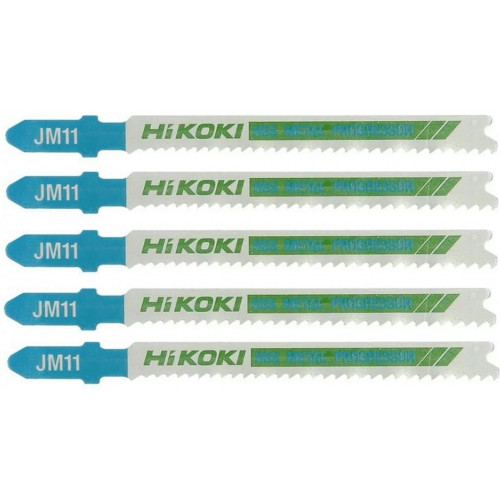HiKOKI 750040 HSS Lame pour métal pour scie sauteuse, 91,5/65×7,5×1 mm, 5 pieces
