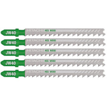 HiKOKI 750043 Lame HCS pour bois pour scie sauteuse, 100,4/75x7,2x1,25 mm, 5 pcs