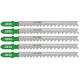 HiKOKI 750043 Lame HCS pour bois pour scie sauteuse, 100,4/75x7,2x1,25 mm, 5 pcs