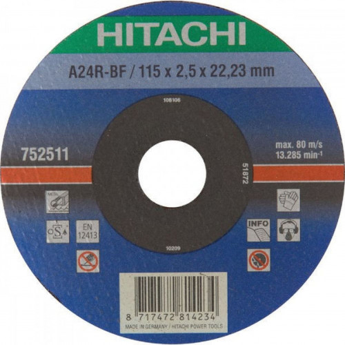 HiKOKI 752511 Disque a tronçonner 115x22,23x2,5mm
