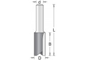 HiKOKI 754004 Fraises a rainurer avec 2 tranchants 6x19x57mm tige 6mm