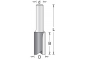 HiKOKI 754054 Fraises a rainurer avec 2 tranchants 6x19x57mm tige 8mm 1 piece