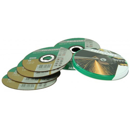 HiKOKI 782309 Disque a tronçonner pour acier inoxydable/métal, 125mm 10 pieces
