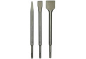 HiKOKI 751589 Jeu de burins (ciseau a pointe, ciseau plat et ciseau a beche) 250mm