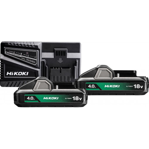 HiKOKI UC18YFSLWEZ Kit batterie et chargeur (18V/2x 4,0Ah)