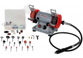 Holzmann Mini touret double avec set 110 pieces (75x10mm/120W) DSM75SET_230V