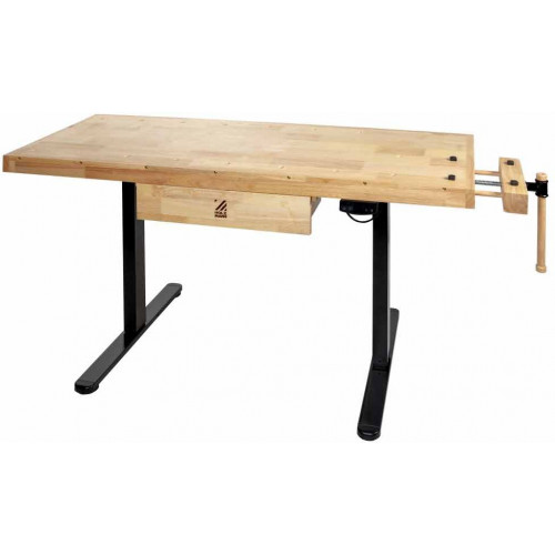 Holzmann Établi bois hauteur réglable électriquement (40kg/1365x500mm) WB150ELIFT_230V