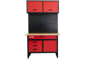 Holzmann Etabli avec armoire murale et panneau pour crochets (300kg/1200x600mm) WHL1200