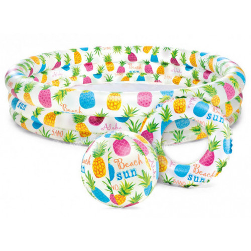 INTEX PINEAPPLE SPLASH Piscine Set 132 × 28 cm, 59469NP