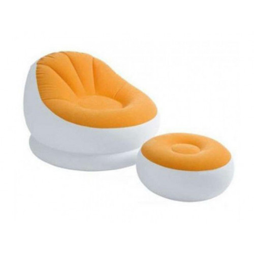 INTEX Fauteuil gonflable avec pouf 68572NP/orange