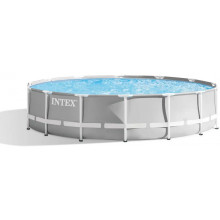 INTEX Prism Frame Pools Set Piscine 427 x 107 cm avec filtration a cartouche 26720NP