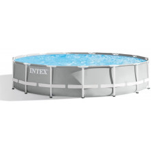 INTEX Prism Frame Premium Set Piscine 457 x 107 cm avec filtration a cartouche 26724NP