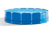 INTEX Metal Frame Set Piscine 457 x 122 cm avec filtration a cartouche 28242NP