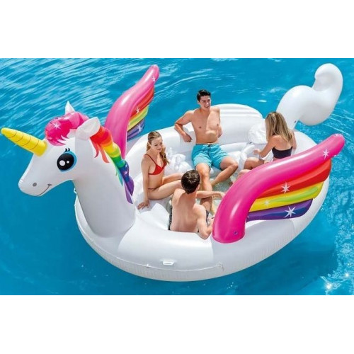 INTEX UNICORN PARTY ISLAND Lle flottante gonflable 503 x 335 x 173 cm 57266EU