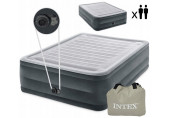 INTEX Queen Comfort Lit Gonflable en Peluche avec Fibre Tech 152X203X56cm 64418ND