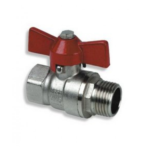 NOVASERVIS Robinet a boisseau sphérique a passage intégral 1 1/4", avec poignée papillon J NOVASERVIS Robinet a boisseau sphérique a passage intégral 1 1/4", avec poignée papillon J