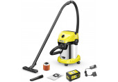Kärcher WD 3-18 S Aspirateur eau et poussiere sans fil (18V/1x5,0Ah) 1.628-576.0