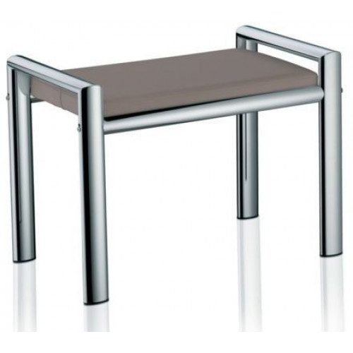 KELA Lunis chaise de salle de bain, chrome/gris foncé, 66,5 × 38,5 × 48,5 cm KL-21984 KELA Lunis chaise de salle de bain, chrome/gris foncé, 66,5 × 38,5 × 48,5 cm KL-21984