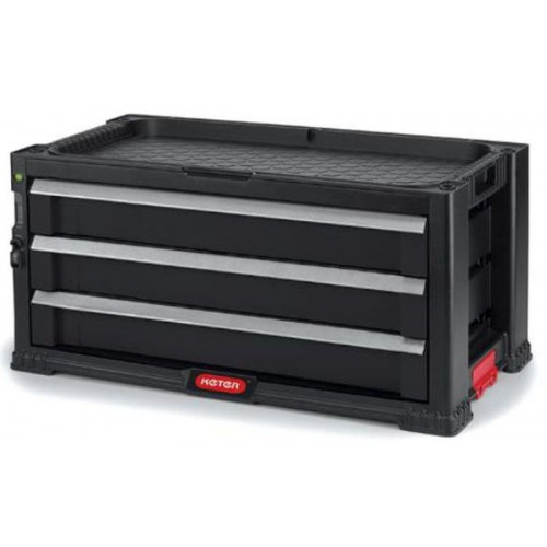 KETER TOOL CHEST Organiseur de 3 tiroirs 56x29x26cm noir 17199302