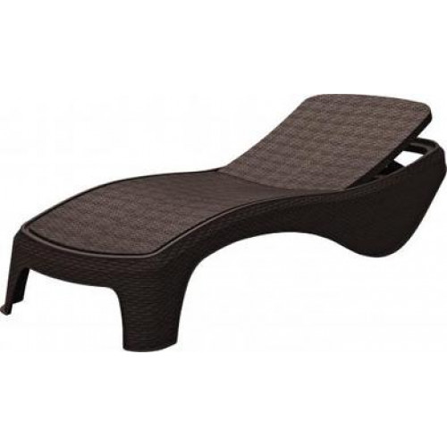 KETER ATLANTIC Chaise longue, 197 x 74 x 36 cm, marron 17199231