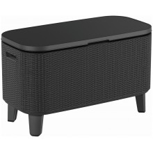 KETER BEVY BAR Table multifonction en rotin, 83,5 x 40 x 50-74 cm, graphite 17209510