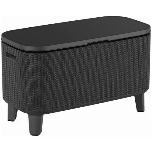 KETER BEVY BAR Table multifonction en rotin, 83,5 x 40 x 50-74 cm, graphite 17209510