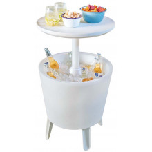 KETER ILLUMINATED COOL BAR Table de rafraîchissement lumineuse, blanc 17204184