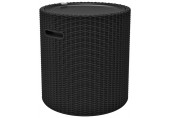 KETER COOL STOOL Tabouret avec poignées, 43,7 x 43,7 x 44,3 cm, anthracite 17200045