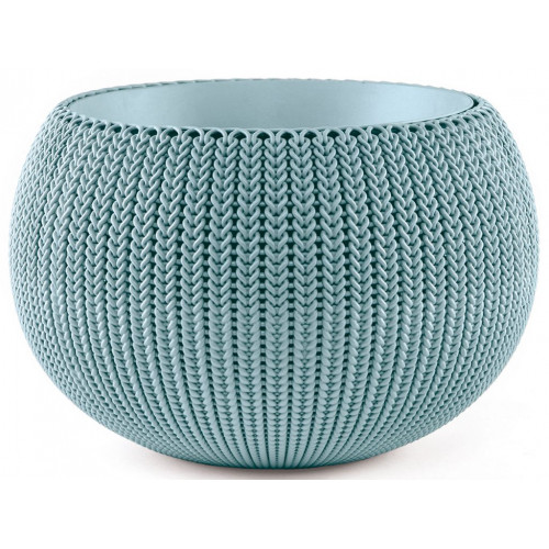 KETER COZIES M Pot de fleur suspendu, 36 x 36 x 22,5 cm, bleu 17202379