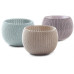 KETER COZIES TRIO Pots de fleurs 3pcs, 15,5 x 15,5 x 10,5 cm, violet, bleu, gris 17202587