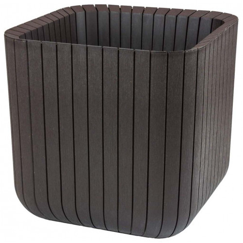 KETER CUBE PLANTER L Pot, 39,5 x 39,5 x 39,5 cm, marron 17201220