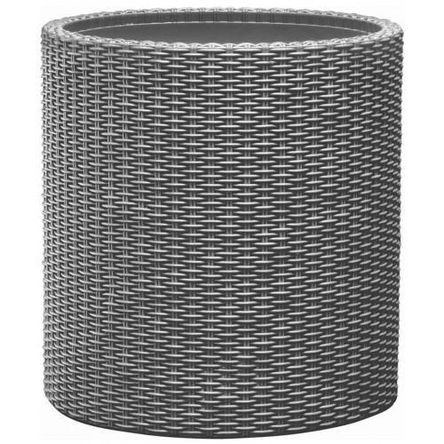 KETER MEDIUM CYLINDER Pot, 36 x 36 x 37,3 cm, rotin, gris 17197835