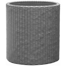 KETER LARGE CYLINDER Pot, 43,7 x 43,7 x 44,3 cm, rotin, gris 17197837