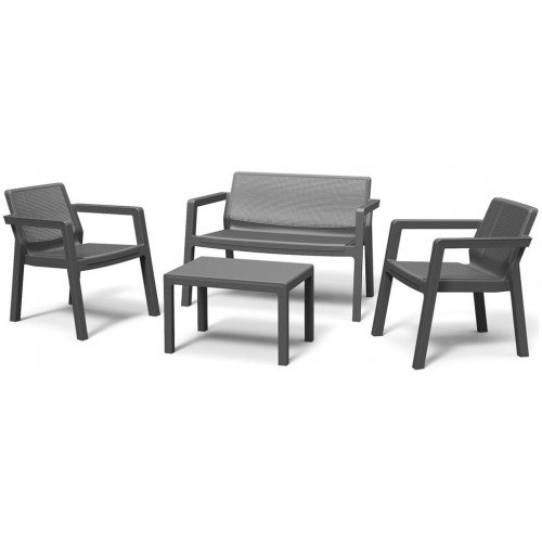 KETER EMILY PATIO Ensemble de jardin sans coussins, graphite 17209500 KETER EMILY PATIO Ensemble de jardin sans coussins, graphite 17209500
