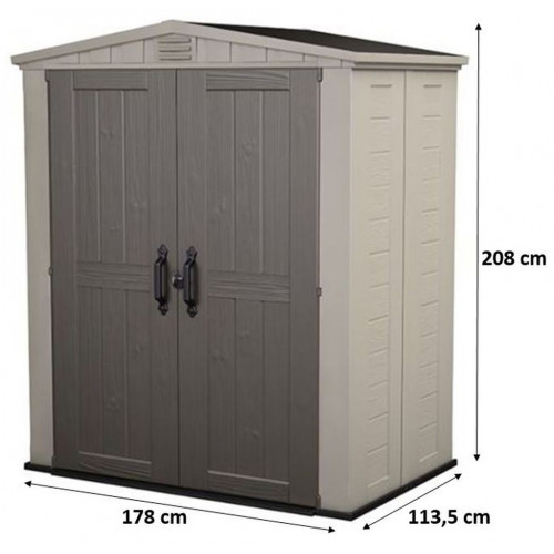 KETER FACTOR 6 x 3 Abri de jardin, 178 x 113,5 x 208 cm 17197903