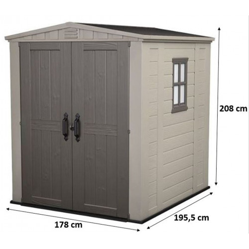 KETER FACTOR 6 x 6 Abri de jardin, 178 x 195,5 x 208 cm 17197898