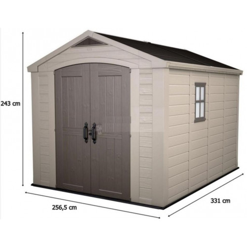 KETER FACTOR 8 x 11 Abri de jardin, 256,5 x 331,5 x 243 cm 17197917