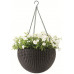 KETER HANGING SPHERE Pot de fleurs suspendu, rotin, avec chaîne, marron 17199246