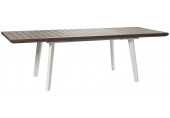 KETER HARMONY Table a rallonge, 162 x 100 x 74 cm, blanc/cappuccino 17202278