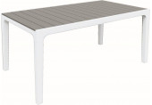 KETER HARMONY Table de jardin, 160 x 90 x 74 cm, blanc/gris 17201231