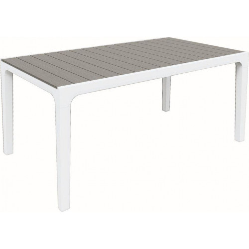 KETER HARMONY Table de jardin, 160 x 90 x 74 cm, blanc/gris 17201231