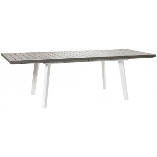 KETER HARMONY Table a rallonge, 162 x 100 x 74 cm, blanc/gris 17202278