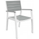 KETER HARMONY Fauteuil, 59 x 60 x 86 cm, blanc/gris 17201284