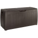 KETER HOLLYWOOD 270L Coffre de rangement 117,5 x 45 x 57,3 cm, marron 17191974