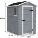 KETER MANOR 4 x 6 Abri de jardin, 130 x 192 x 198 cm 17197126