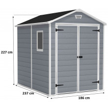 KETER MANOR 6 x 8 DD Abri de jardin, 186 x 237 x 227 cm 17197129