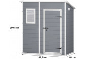 KETER MANOR PENT 6 x 4 Abri de jardin 183,5 x 111 x 200,5 cm 17199514