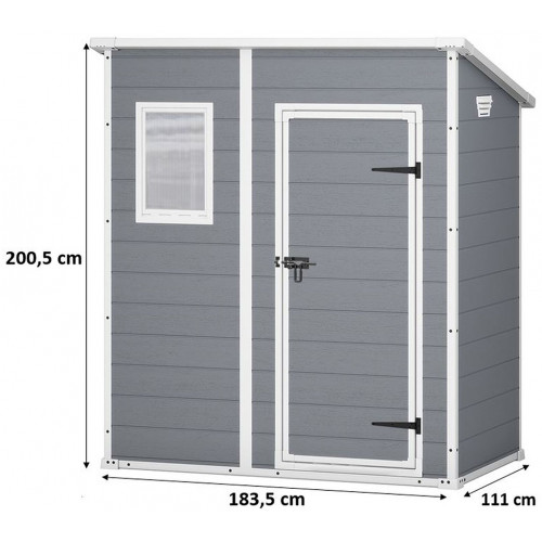 KETER MANOR PENT 6 x 4 Abri de jardin 183,5 x 111 x 200,5 cm 17199514