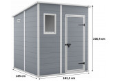 KETER MANOR PENT 6 x 6 Abri de jardin, 183,5 x 185 x 200,5 cm 17208243