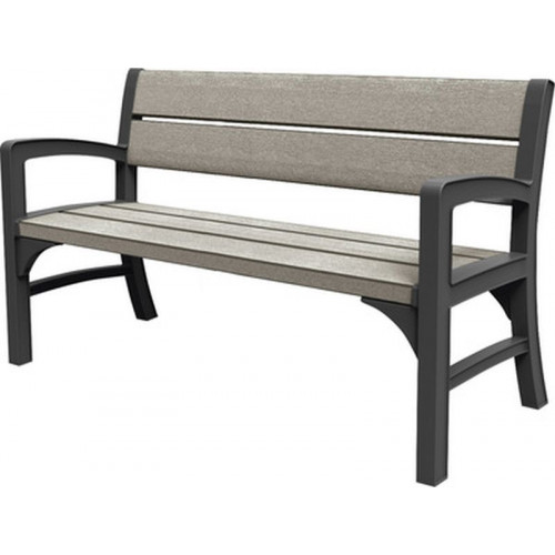 KETER MONTERO Banc de jardin a 2 places, 120 x 62 x 89,5 cm, graphite/gris 17204654